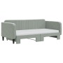 Sofá cama nido con colchón terciopelo gris claro 90x190 cm de vidaXL, Camas y somieres - Ref: Foro24-3197100, Precio: 406,71 ...