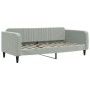 Sofá cama nido con colchón terciopelo gris claro 90x190 cm de vidaXL, Camas y somieres - Ref: Foro24-3197100, Precio: 406,71 ...