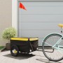 Remolque para bicicleta hierro negro y amarillo 30 kg de vidaXL, Remolques para bicicletas - Ref: Foro24-94078, Precio: 66,80...