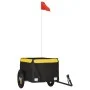 Remolque para bicicleta hierro negro y amarillo 30 kg de vidaXL, Remolques para bicicletas - Ref: Foro24-94078, Precio: 65,80...
