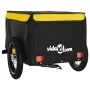 Remolque para bicicleta hierro negro y amarillo 30 kg de vidaXL, Remolques para bicicletas - Ref: Foro24-94078, Precio: 65,80...