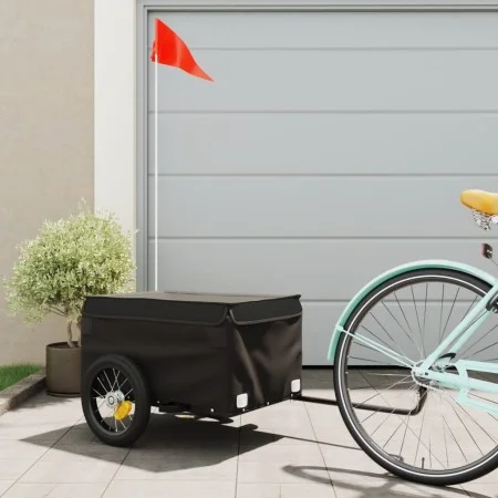 Remolque para bicicleta hierro negro 30 kg de vidaXL, Remolques para bicicletas - Ref: Foro24-94080, Precio: 81,89 €, Descuen...