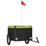 Remolque para bicicleta hierro negro y verde 45 kg de vidaXL, Remolques para bicicletas - Ref: Foro24-94095, Precio: 95,03 €,...