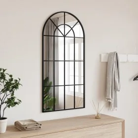 Espejo de pared arco de hierro negro 50x100 cm de vidaXL, Espejos - Ref: Foro24-358626, Precio: 76,96 €, Descuento: %