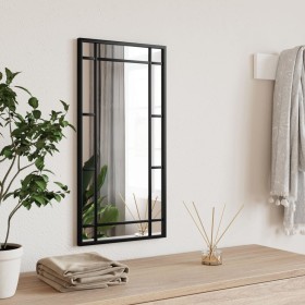 Espejo de pared rectangular de hierro negro 30x60 cm de vidaXL, Espejos - Ref: Foro24-358628, Precio: 44,03 €, Descuento: %
