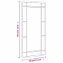 Espejo de pared rectangular de hierro negro 30x60 cm de vidaXL, Espejos - Ref: Foro24-358628, Precio: 44,03 €, Descuento: %