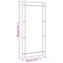 Espejo de pared rectangular de hierro negro 40x80 cm de vidaXL, Espejos - Ref: Foro24-358629, Precio: 74,43 €, Descuento: %