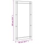 Espejo de pared rectangular de hierro negro 50x100 cm de vidaXL, Espejos - Ref: Foro24-358630, Precio: 78,05 €, Descuento: %