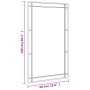 Espejo de pared rectangular de hierro negro 60x100 cm de vidaXL, Espejos - Ref: Foro24-358631, Precio: 81,15 €, Descuento: %