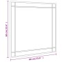 Espejo de pared cuadrado de hierro negro 60x60 cm de vidaXL, Espejos - Ref: Foro24-358635, Precio: 70,40 €, Descuento: %