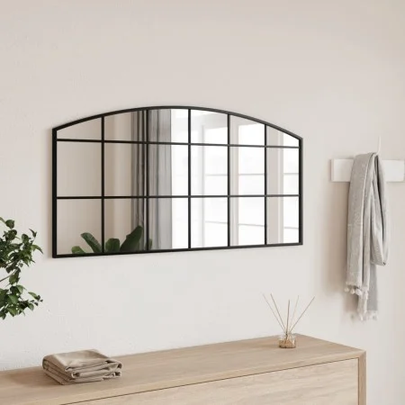 Espejo de pared arco de hierro negro 100x50 cm de vidaXL, Espejos - Ref: Foro24-358638, Precio: 82,59 €, Descuento: %
