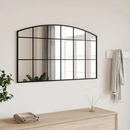 Espejo de pared arco de hierro negro 100x60 cm de vidaXL, Espejos - Ref: Foro24-358639, Precio: 85,74 €, Descuento: %