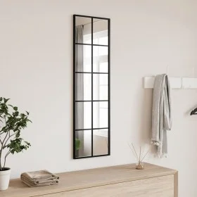 Espejo de pared rectangular de hierro negro 30x100 cm de vidaXL, Espejos - Ref: Foro24-358643, Precio: 61,50 €, Descuento: %