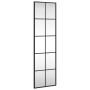 Espejo de pared rectangular de hierro negro 30x100 cm de vidaXL, Espejos - Ref: Foro24-358643, Precio: 60,33 €, Descuento: %