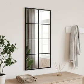 Espejo de pared rectangular de hierro negro 40x80 cm de vidaXL, Espejos - Ref: Foro24-358644, Precio: 57,81 €, Descuento: %
