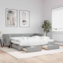 Sofá cama nido con cajones tela gris claro 90x200 cm de vidaXL, Camas y somieres - Ref: Foro24-3196632, Precio: 462,78 €, Des...