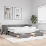 Sofá cama nido con cajones tela gris oscuro 90x200 cm de vidaXL, Camas y somieres - Ref: Foro24-3196633, Precio: 463,62 €, De...