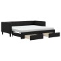 Sofá cama nido con cajones tela negro 90x200 cm de vidaXL, Camas y somieres - Ref: Foro24-3196634, Precio: 439,79 €, Descuent...
