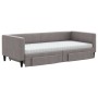 Sofá cama nido con cajones tela gris taupe 90x200 cm de vidaXL, Camas y somieres - Ref: Foro24-3196635, Precio: 477,10 €, Des...