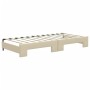 Sofá cama nido con cajones tela color crema 90x200 cm de vidaXL, Camas y somieres - Ref: Foro24-3196636, Precio: 476,70 €, De...