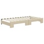 Sofá cama nido con cajones tela color crema 100x200 cm de vidaXL, Camas y somieres - Ref: Foro24-3196641, Precio: 468,68 €, D...