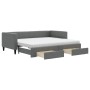 Sofá cama nido con cajones tela gris oscuro 90x190 cm de vidaXL, Camas y somieres - Ref: Foro24-3196643, Precio: 471,90 €, De...