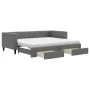 Trundle sofa bed with drawers dark gray fabric 90x190 cm by vidaXL, Beds and slatted bases - Ref: Foro24-3196643, Price: 464,...