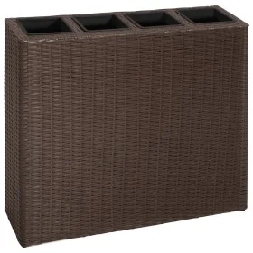 Tall planter with 4 brown synthetic rattan pots by vidaXL, Pots and planters - Ref: Foro24-41085, Price: 110,29 €, Discount: %