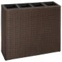 Tall planter with 4 brown synthetic rattan pots by vidaXL, Pots and planters - Ref: Foro24-41085, Price: 110,29 €, Discount: %