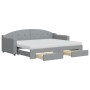 Sofá cama nido con cajones tela gris claro 80x200 cm de vidaXL, Camas y somieres - Ref: Foro24-3197579, Precio: 451,38 €, Des...