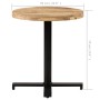 Mesa de bistró redonda madera de mango rugosa Ø70x75 cm en Mesas de comedor | Comprar online en Foru.es