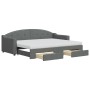 Sofá cama nido con cajones tela gris oscuro 80x200 cm de vidaXL, Camas y somieres - Ref: Foro24-3197580, Precio: 456,51 €, De...