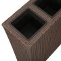 Tall planter with 4 brown synthetic rattan pots by vidaXL, Pots and planters - Ref: Foro24-41085, Price: 110,29 €, Discount: %