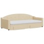 Sofá cama nido con cajones tela color crema 80x200 cm de vidaXL, Camas y somieres - Ref: Foro24-3197583, Precio: 458,19 €, De...