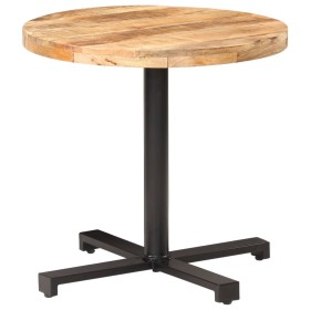 Mesa de bistró redonda madera de mango rugosa Ø80x75 cm en Mesas de comedor | Comprar online en Foru.es