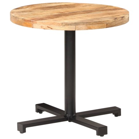 Mesa de bistró redonda madera de mango rugosa Ø80x75 cm en Mesas de comedor | Comprar online en Foru.es