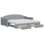 Sofá cama nido con cajones tela gris claro 90x200 cm de vidaXL, Camas y somieres - Ref: Foro24-3197584, Precio: 486,61 €, Des...