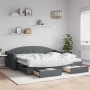 Sofá cama nido con cajones tela gris oscuro 90x200 cm de vidaXL, Camas y somieres - Ref: Foro24-3197585, Precio: 468,23 €, De...