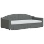 Sofá cama nido con cajones tela gris oscuro 90x200 cm de vidaXL, Camas y somieres - Ref: Foro24-3197585, Precio: 468,23 €, De...