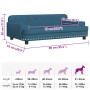 Cama para perros de terciopelo azul 90x53x30 cm en Camas para perros | Comprar online en Foru.es
