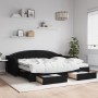 Sofá cama nido con cajones tela negro 90x200 cm de vidaXL, Camas y somieres - Ref: Foro24-3197586, Precio: 483,36 €, Descuent...