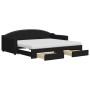 Sofá cama nido con cajones tela negro 90x200 cm de vidaXL, Camas y somieres - Ref: Foro24-3197586, Precio: 483,36 €, Descuent...