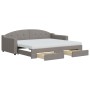 Sofá cama nido con cajones tela gris taupe 90x200 cm de vidaXL, Camas y somieres - Ref: Foro24-3197587, Precio: 484,02 €, Des...
