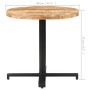 Mesa de bistró redonda madera de mango rugosa Ø80x75 cm en Mesas de comedor | Comprar online en Foru.es