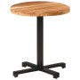 Mesa de bistró redonda madera maciza de mango Ø70x75 cm en Mesas de comedor | Comprar online en Foru.es
