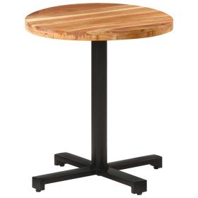 Mesa de bistró redonda madera maciza de mango Ø70x75 cm en Mesas de comedor | Comprar online en Foru.es