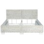 Estructura de cama de ratán natural gris 140x200 cm de vidaXL, Camas y somieres - Ref: Foro24-283091, Precio: 301,44 €, Descu...