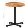 Mesa de bistró redonda madera maciza de mango Ø70x75 cm en Mesas de comedor | Comprar online en Foru.es