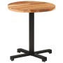 Mesa de bistró redonda madera maciza de mango Ø70x75 cm en Mesas de comedor | Comprar online en Foru.es