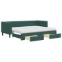 Sofá cama nido con cajones terciopelo verde oscuro 80x200 cm de vidaXL, Camas y somieres - Ref: Foro24-3196758, Precio: 478,4...